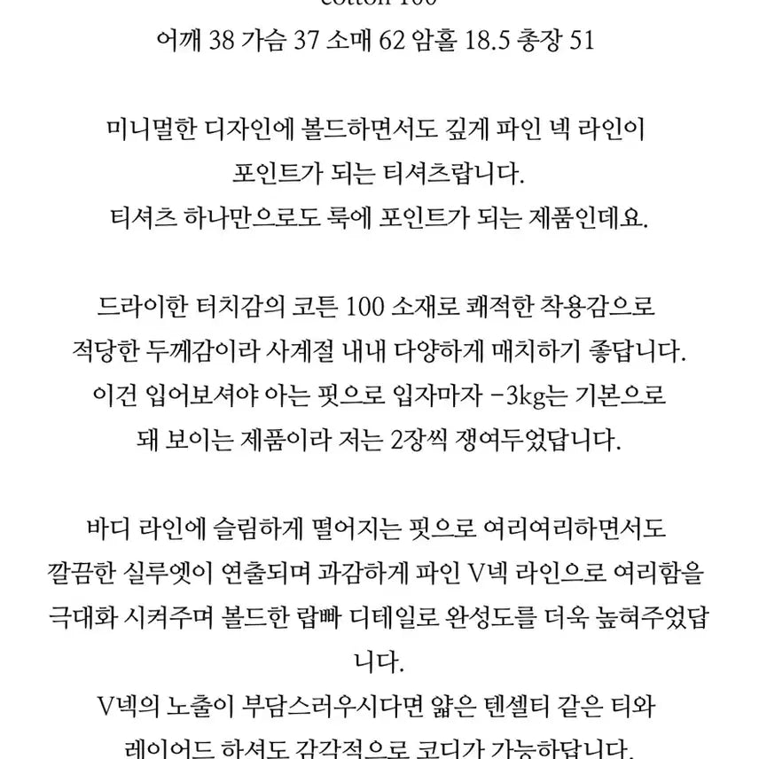 [BUNJANG] Senne Slim V-Neck T-Shirt / 센느 마켓 Senne 슬림 브이 티 (새제품)