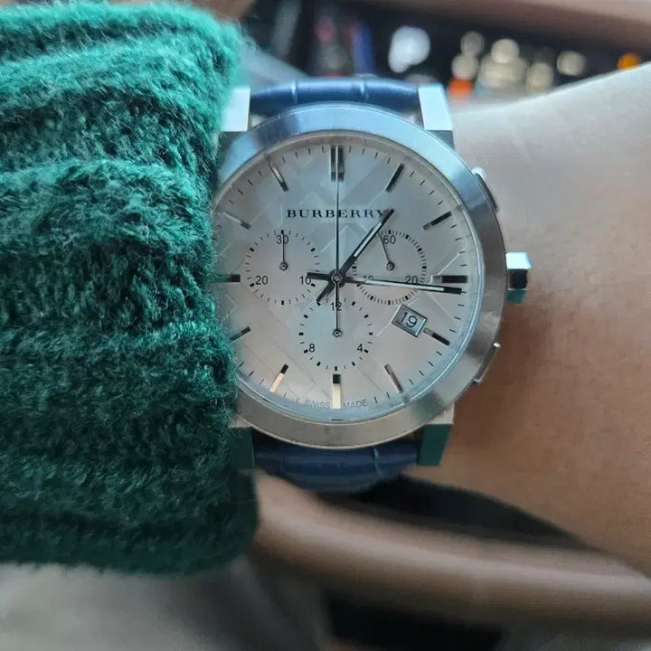 [BUNJANG] Burberry Chronograph Men's Watch / 스위스 버버리 크로노그래프 남자 시계.