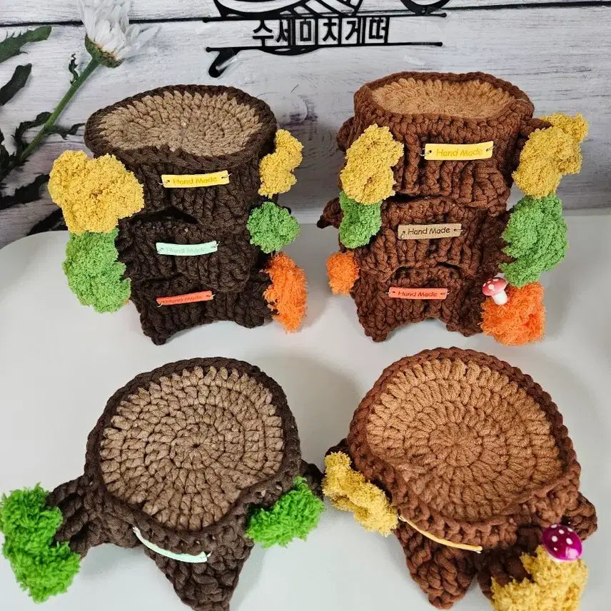 [BUNJANG] Handmade Knitted Tree Stump Decor / 뜨개 나무 그루터기 핸드메이드 인테리어소품