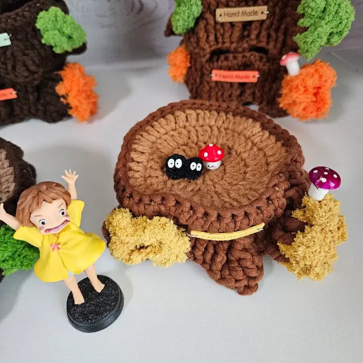 [BUNJANG] Handmade Knitted Tree Stump Decor / 뜨개 나무 그루터기 핸드메이드 인테리어소품