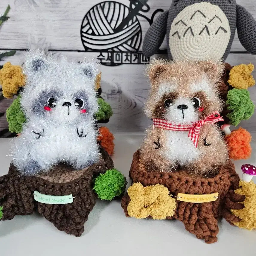 [BUNJANG] Handmade Knitted Tree Stump Decor / 뜨개 나무 그루터기 핸드메이드 인테리어소품