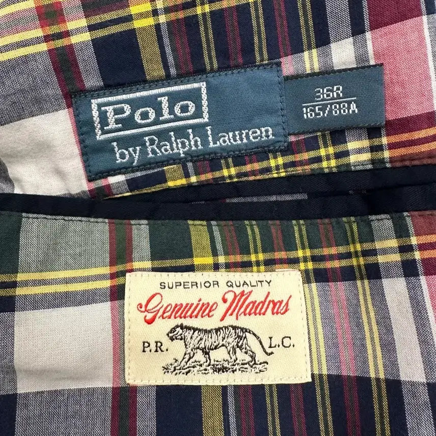[BUNJANG] Polo Ralph Lauren Madras Vest Jacket / 폴로 랄프로렌 마드라스 베스트 자켓(95-100)