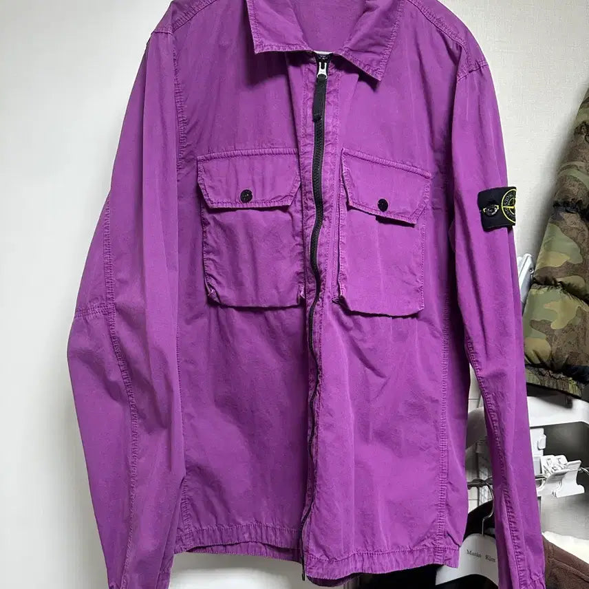[BUNJANG] Stone Island Old Effect Overshirt Purple L / 스톤아일랜드 21FW 올드이펙트 오버셔츠 퍼플 L