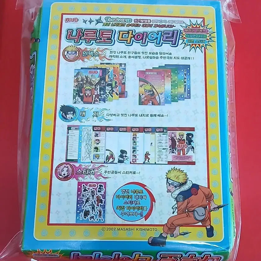 [BUNJANG] Naruto 2002 Six-Ring Binder Diary / (고전문구) 풀박 2002년 나루토 6공다이어리