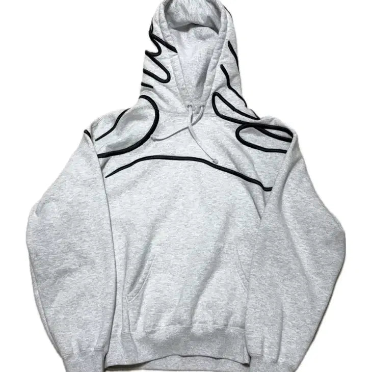 [BUNJANG] Supreme Script Logo Hooded Sweatshirt Ash Gray 25SS / 슈프림 숄더 스크립트 후드 스웨트셔츠 애쉬 그레이 25SS