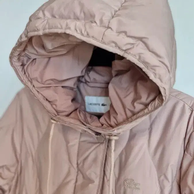 [BUNJANG] Lacoste (Female 95) Quilted Goose Down Long Padded Jacket / 라코스테(여95) 인디핑크 퀼팅 구스다운롱 패딩