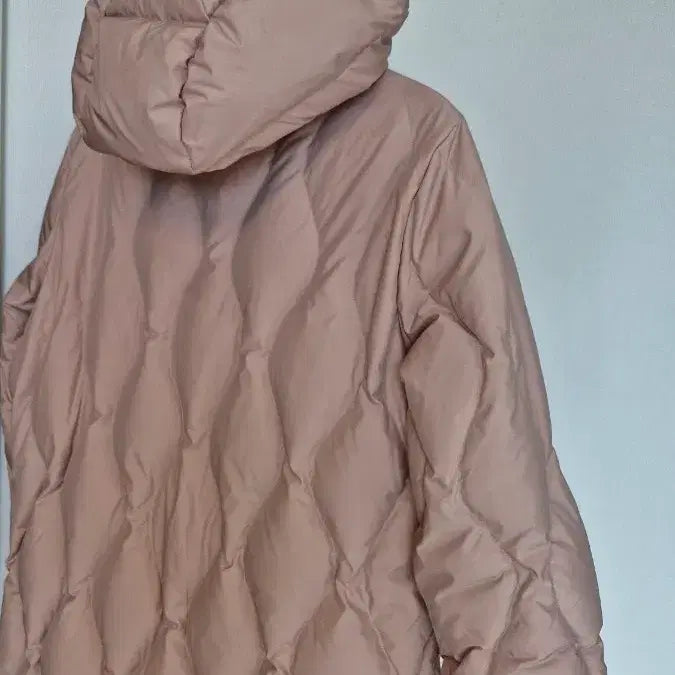 [BUNJANG] Lacoste (Female 95) Quilted Goose Down Long Padded Jacket / 라코스테(여95) 인디핑크 퀼팅 구스다운롱 패딩