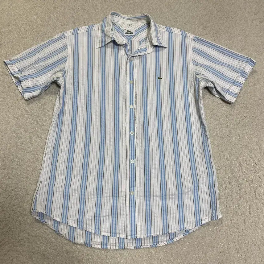 [BUNJANG] Lacoste Striped Short Sleeve Shirt / 라코스테 스트라이프 반팔 셔츠 95