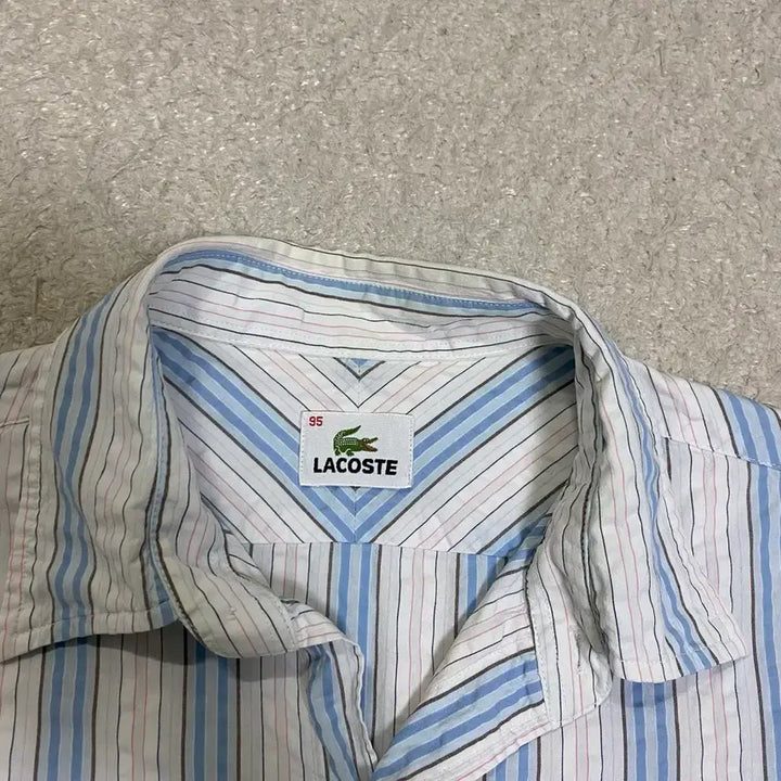 [BUNJANG] Lacoste Striped Short Sleeve Shirt / 라코스테 스트라이프 반팔 셔츠 95