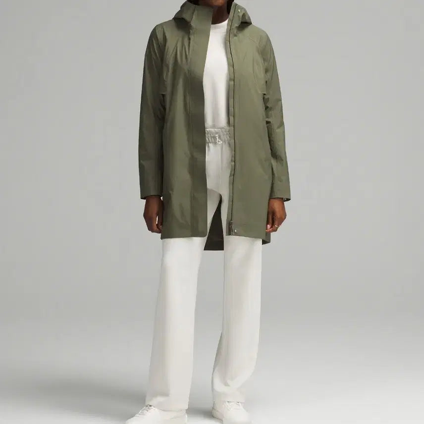 [BUNJANG] Lululemon Rebel Rain Jacket/Coat Olive Size 4 / 룰루레몬 리벨 레인자켓/코트