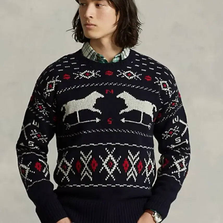 [BUNJANG] Polo Ralph Lauren Weathervane Wool Silk Sweater / 폴로 랄프 로렌 웨더베인 울 실크 스웨터