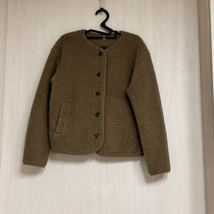 [BUNJANG] Uniqlo Fleece 뽀글이 Jacket Brown S Size / 유니클로 플리스 뽀글이 자켓 브라운 s사이즈