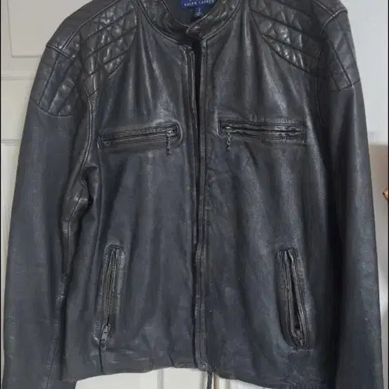 [BUNJANG] Polo Ralph Lauren Leather Jacket / 폴로 랄프로렌 블랙 레더 자켓 105-110