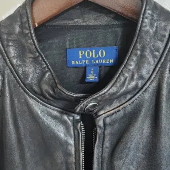 [BUNJANG] Polo Ralph Lauren Leather Jacket / 폴로 랄프로렌 블랙 레더 자켓 105-110
