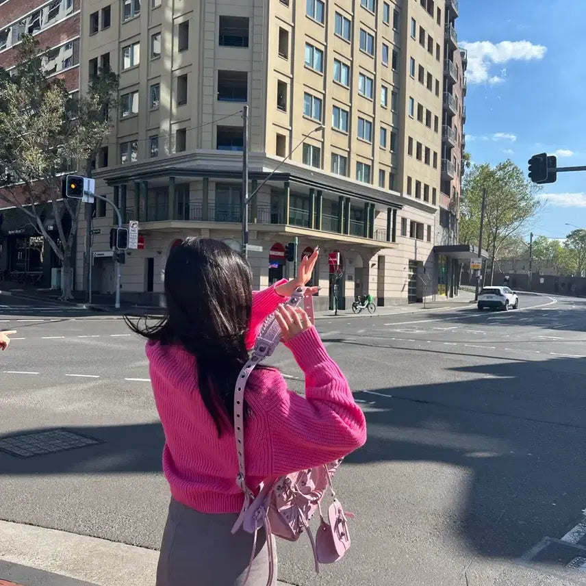 [BUNJANG] COS Vivid Pink Cardigan S / cos 코스 비비드 핑크 가디건 S