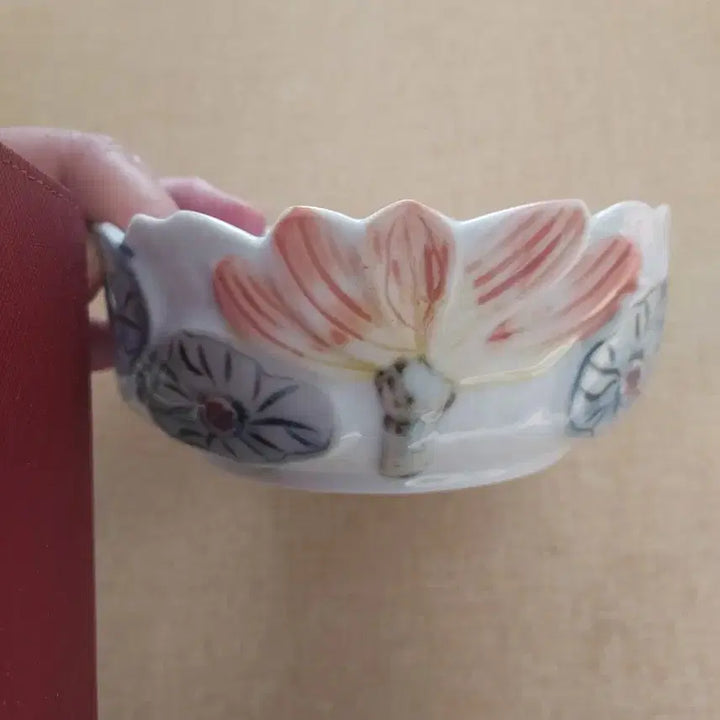 [SOLD OUT] 은전 우일요   김익영 청화 연꽃 도자기 공기 미사용