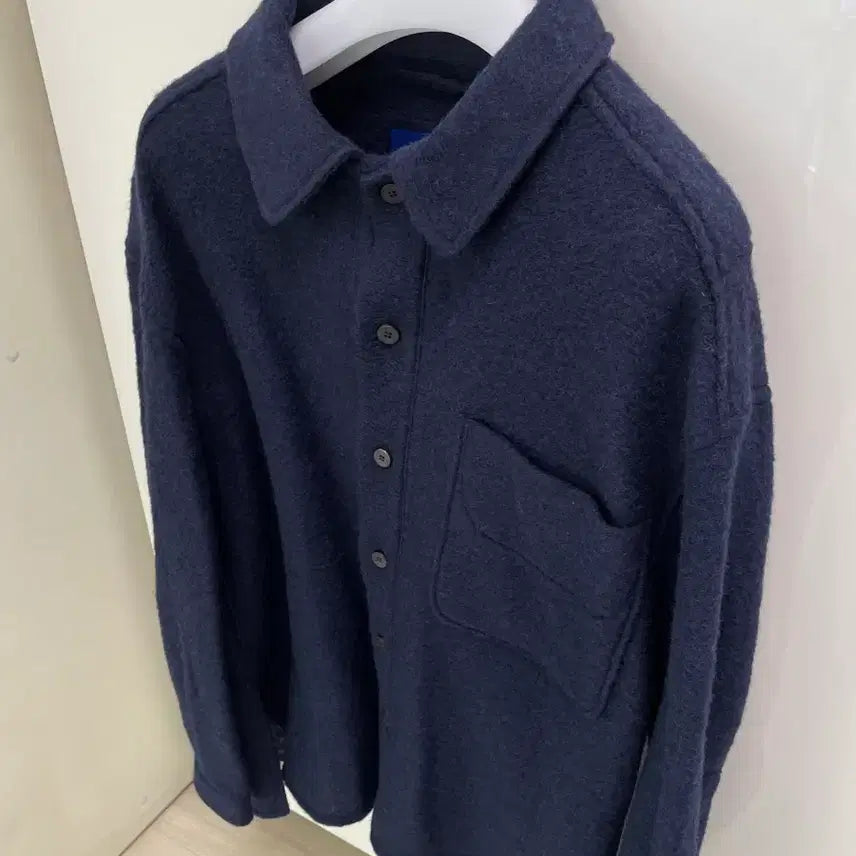 [BUNJANG] Document Navy Wool Overshirt (S) / 도큐먼트 울셔츠 navy S (오버핏)