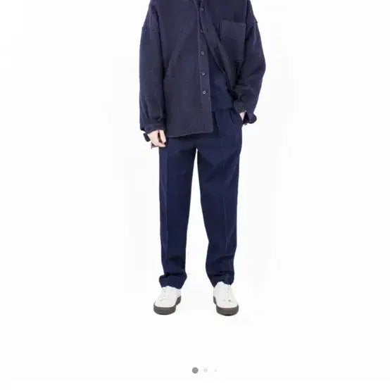 [BUNJANG] Document Navy Wool Overshirt (S) / 도큐먼트 울셔츠 navy S (오버핏)