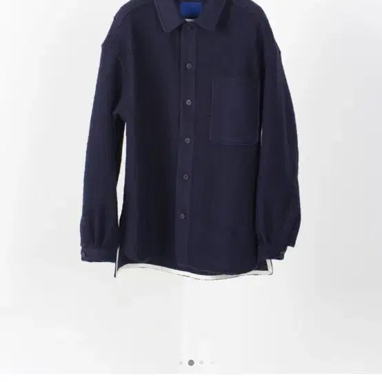 [BUNJANG] Document Navy Wool Overshirt (S) / 도큐먼트 울셔츠 navy S (오버핏)
