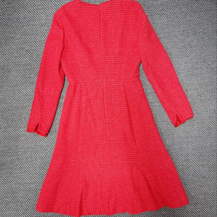 [BUNJANG] It MICHAA Red Tweed Dress / 잇미샤 빨간색 트위드 원피스