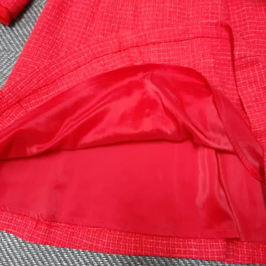 [BUNJANG] It MICHAA Red Tweed Dress / 잇미샤 빨간색 트위드 원피스