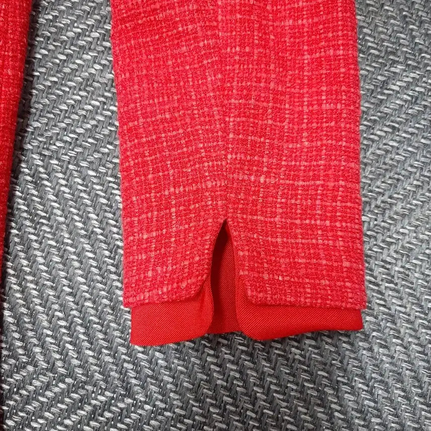 [BUNJANG] It MICHAA Red Tweed Dress / 잇미샤 빨간색 트위드 원피스