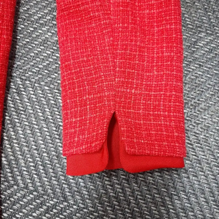 [BUNJANG] It MICHAA Red Tweed Dress / 잇미샤 빨간색 트위드 원피스