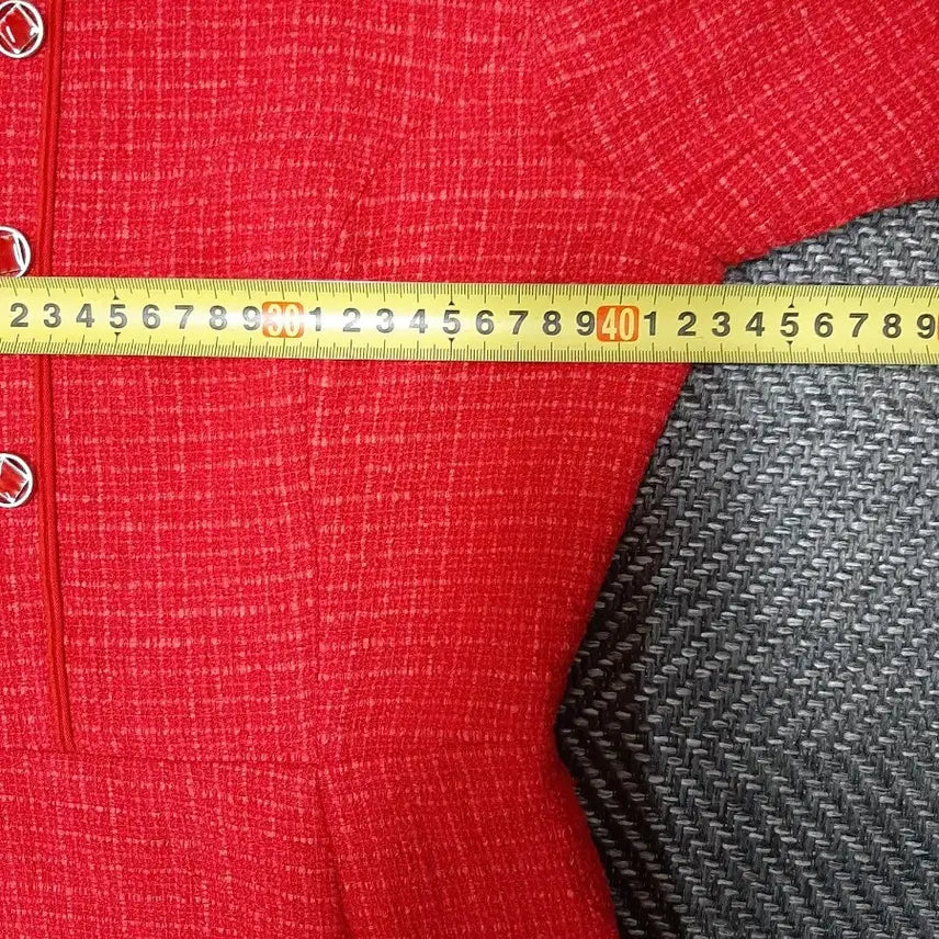 [BUNJANG] It MICHAA Red Tweed Dress / 잇미샤 빨간색 트위드 원피스