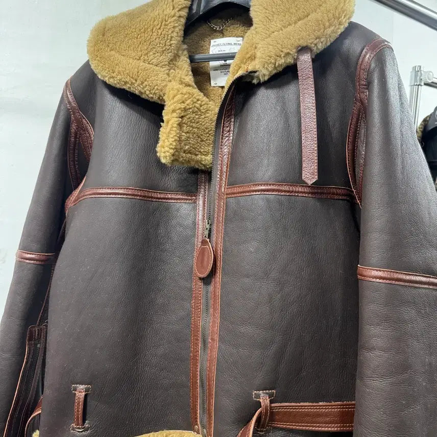 [BUNJANG] Aero Leather RAF Mustang Jacket / 에어로레더 raf 무스탕 42사이즈