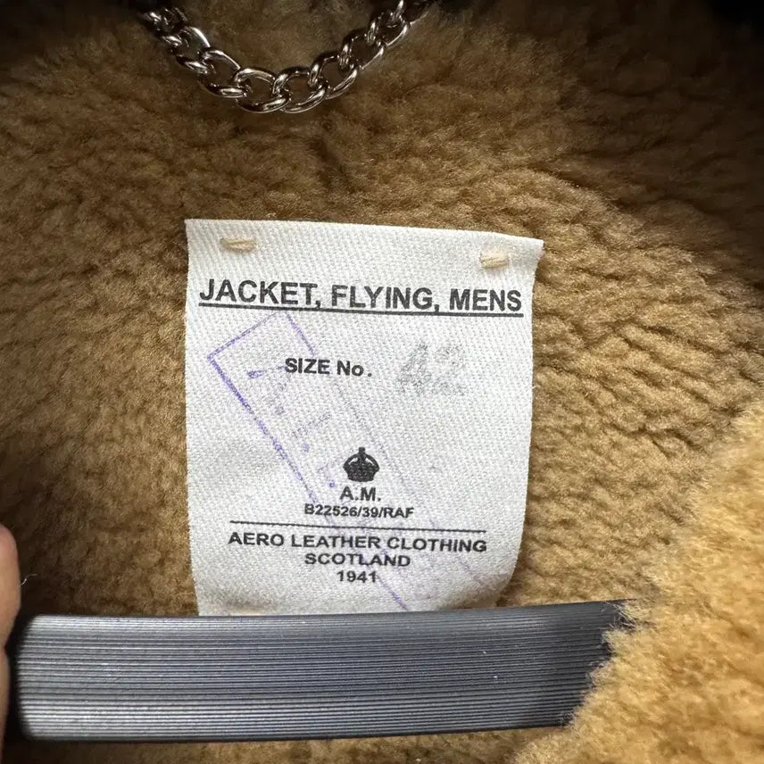 [BUNJANG] Aero Leather RAF Mustang Jacket / 에어로레더 raf 무스탕 42사이즈