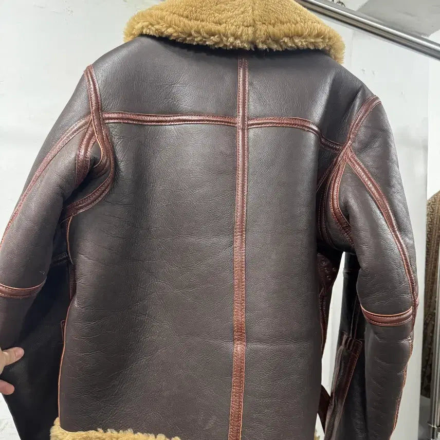 [BUNJANG] Aero Leather RAF Mustang Jacket / 에어로레더 raf 무스탕 42사이즈