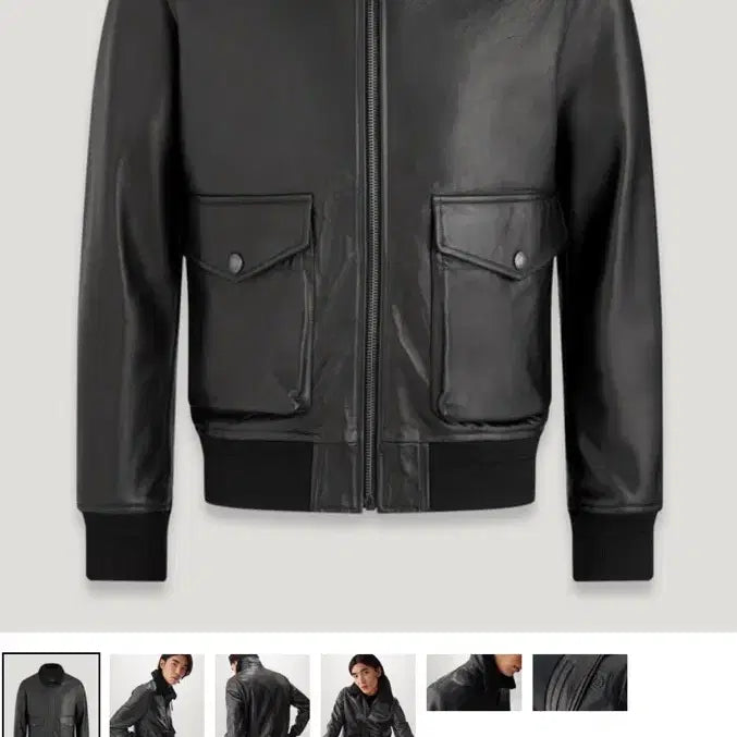[BUNJANG] Belstaff Chart A-2 Leather Jacket / (새제품/IT46) 벨스타프 쉬어링카라 Chart A-2레더 자켓