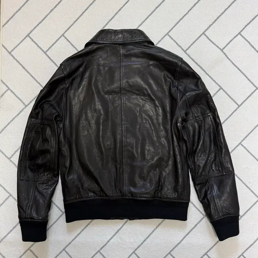 [BUNJANG] Belstaff Chart A-2 Leather Jacket / (새제품/IT46) 벨스타프 쉬어링카라 Chart A-2레더 자켓