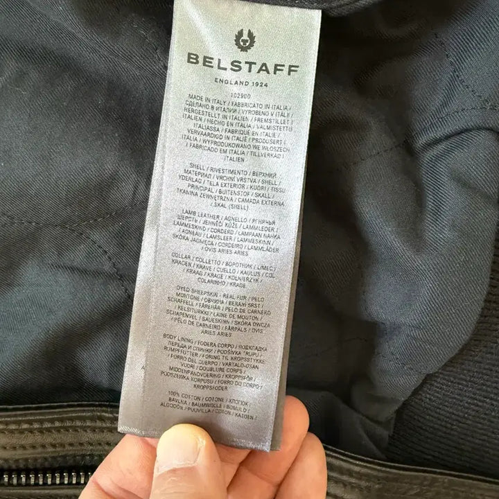 [BUNJANG] Belstaff Chart A-2 Leather Jacket / (새제품/IT46) 벨스타프 쉬어링카라 Chart A-2레더 자켓