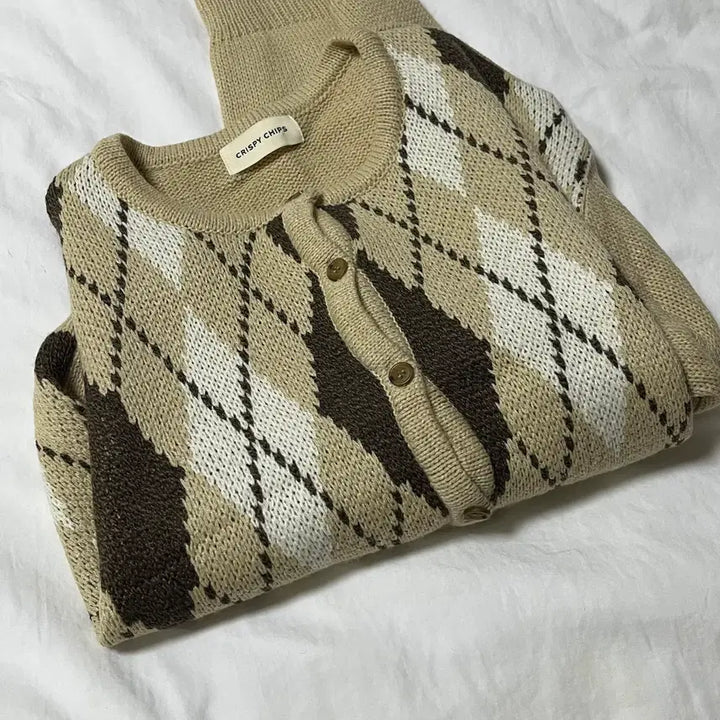 [BUNJANG] DoMaeTac Argyle Cardigan / 도매택 아가일 가디건
