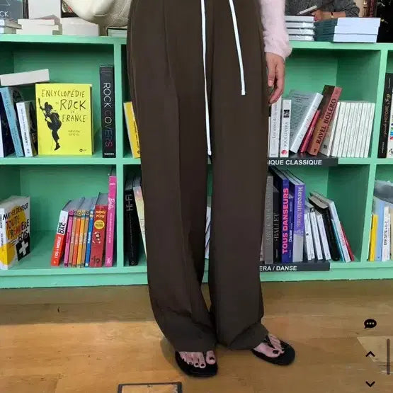 [BUNJANG] W LOG Wave Banding Slacks Set / 원로그 쉬밍알파카 웨이브밴딩슬랙스(롱)세트 미착용새상품