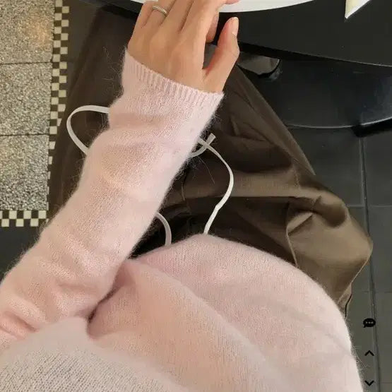 [BUNJANG] W LOG Wave Banding Slacks Set / 원로그 쉬밍알파카 웨이브밴딩슬랙스(롱)세트 미착용새상품