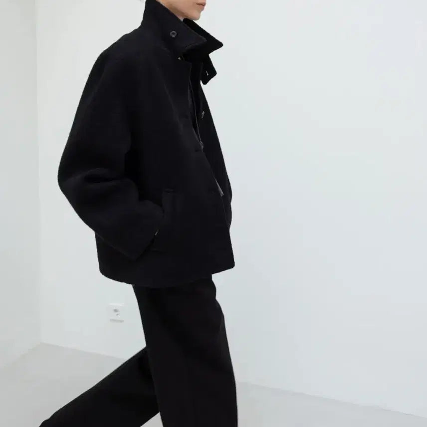 [BUNJANG] Necessary High Neck Short Coat / 네세서리 하이넥 숏코트