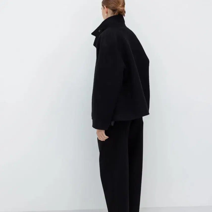 [BUNJANG] Necessary High Neck Short Coat / 네세서리 하이넥 숏코트