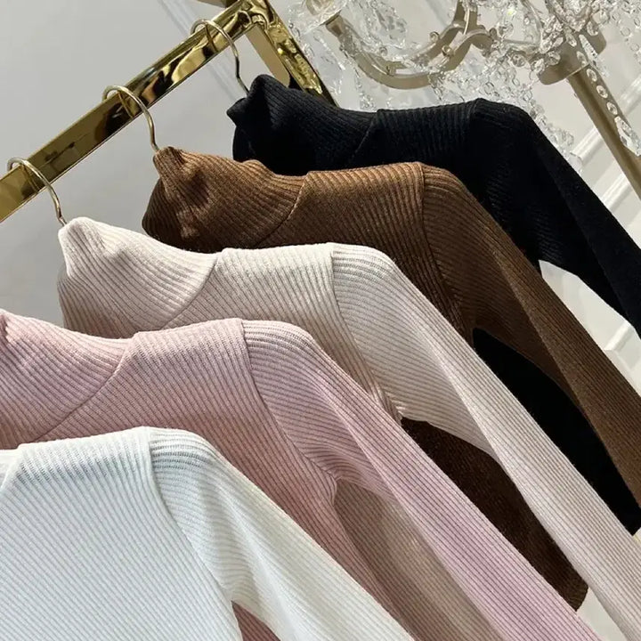 [BUNJANG] UINME Isabelle Ribbed Turtleneck Beige / 유인미 이자벨 골지핏 폴라티 베이지