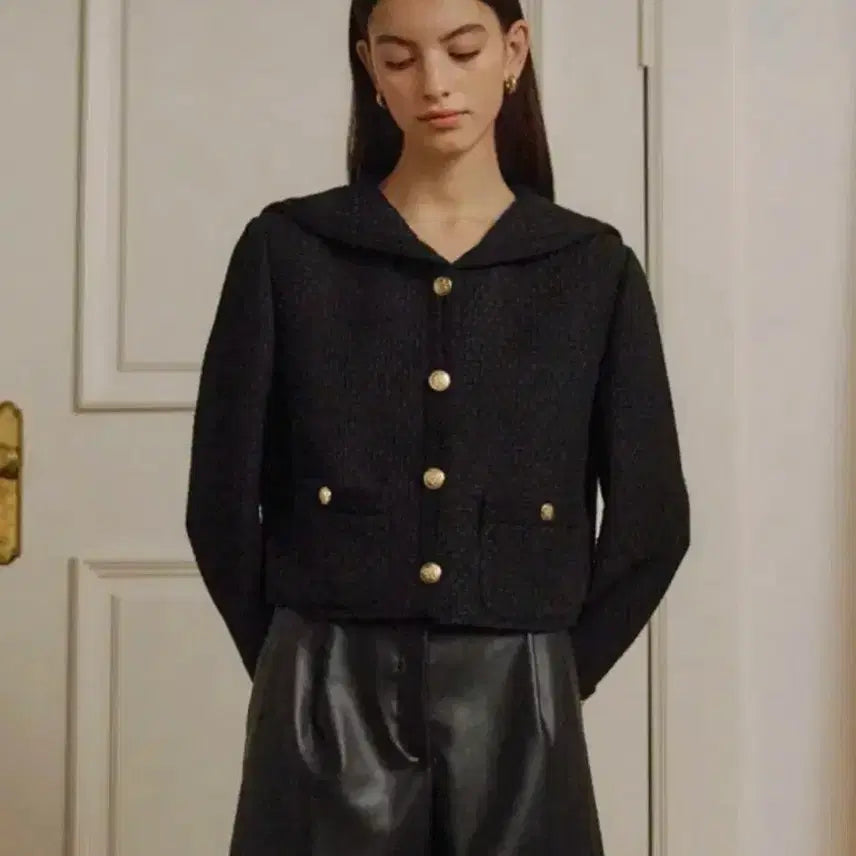 [BUNJANG] Sailor Tweed Crop Jacket / 오스트카키 세일러 트위드 크롭 자켓