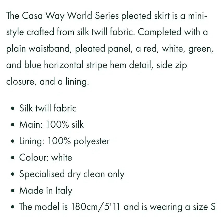 [BUNJANG] Casablanca Silk Pleated Skirt / (새상품)카사블랑카 실크 플리츠 스커트