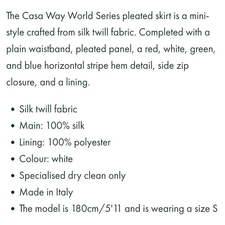 [BUNJANG] Casablanca Silk Pleated Skirt / (새상품)카사블랑카 실크 플리츠 스커트