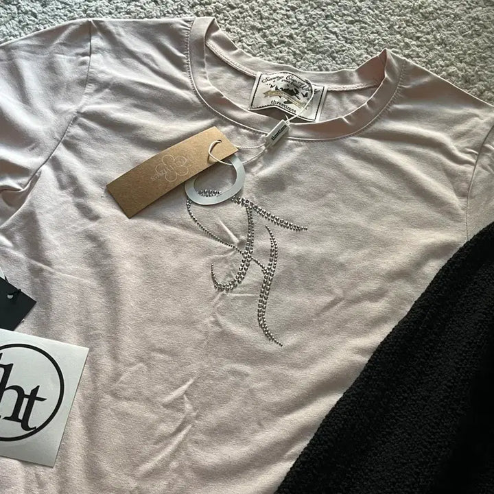 [BUNJANG] 3Times Summer Bolero Black / 쓰리타임즈 핫픽스 비즈 반팔 티, 써머 볼레로 블랙