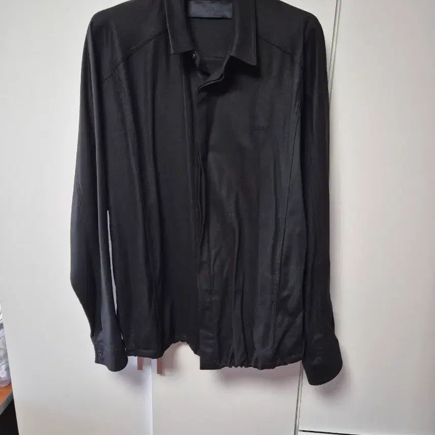 [BUNJANG] Junji Black Wool Coach String Shirt (Size 50) / 준지 블랙 울 코치 스트링 셔츠 50사이즈