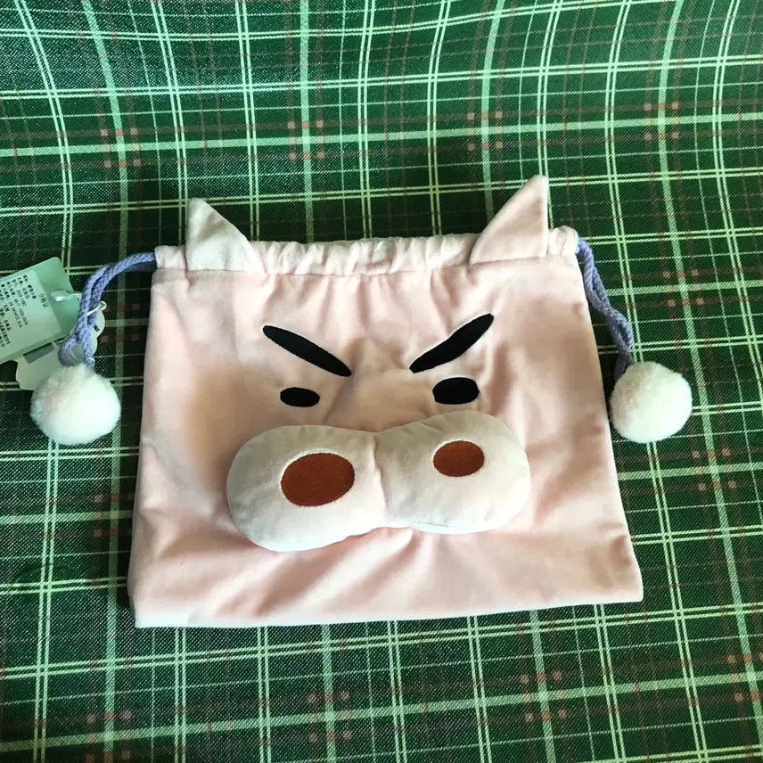 [BUNJANG] Crayon Shin-chan Buriburi Daemaou Drawstring Pouch / 짱구 부리부리대마왕 복조리파우치