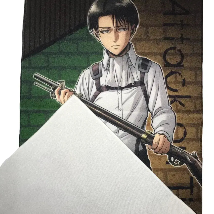 [BUNJANG] Attack on Titan Levi Towel Poster / 희귀)진격의 거인 리바이 전신 타올 포스터 태피 고전 쿠지 원화 제일복권