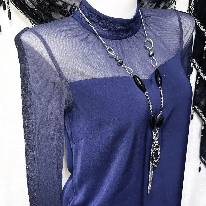 [BUNJANG] Cecil McBee Sexy See-Through Lace Blouse / 세실맥비 오네갸루 히메 섹시 시스루 레이스 블라우스 아게하 고스펑크 핀터