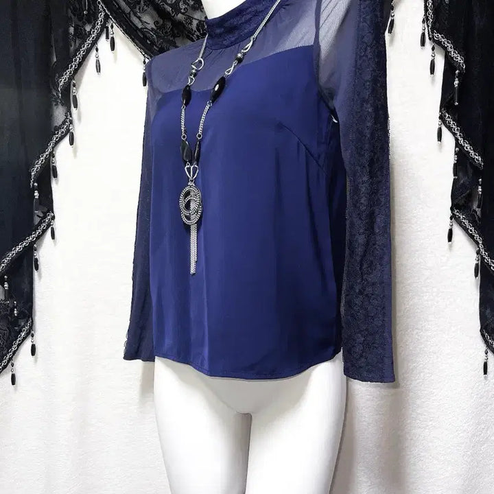 [BUNJANG] Cecil McBee Sexy See-Through Lace Blouse / 세실맥비 오네갸루 히메 섹시 시스루 레이스 블라우스 아게하 고스펑크 핀터