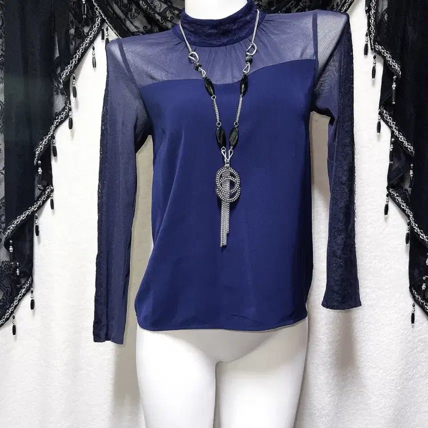 [BUNJANG] Cecil McBee Sexy See-Through Lace Blouse / 세실맥비 오네갸루 히메 섹시 시스루 레이스 블라우스 아게하 고스펑크 핀터